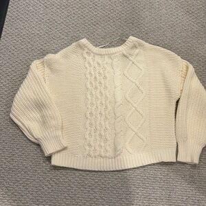 Free people cream sweater med